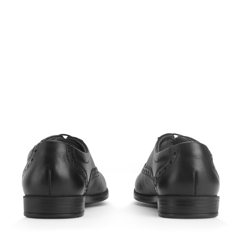 Start-Rite Hermione, Black leather girls lace-up closed school shoes 3540_7