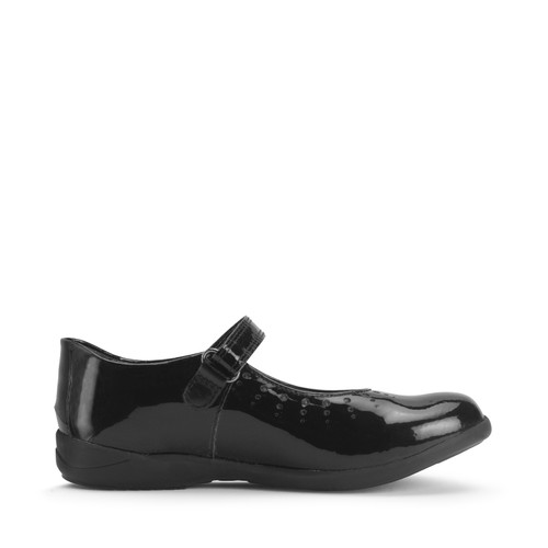 Start-Rite Study, Black patent Simply by Start-Rite girls rip-tape Dual-Fit school shoes 2875_3