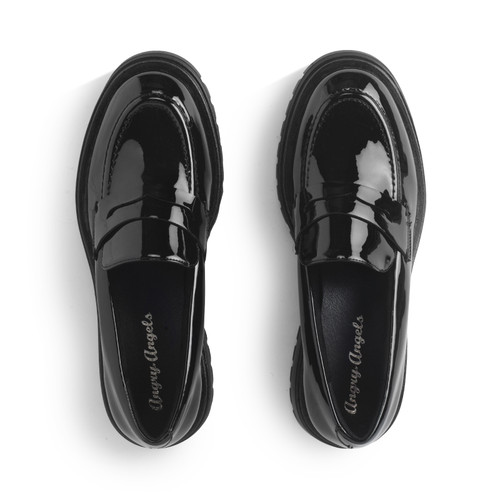 Start-Rite Paris, Black patent girls slip-on Angry Angels school shoes 3543_3