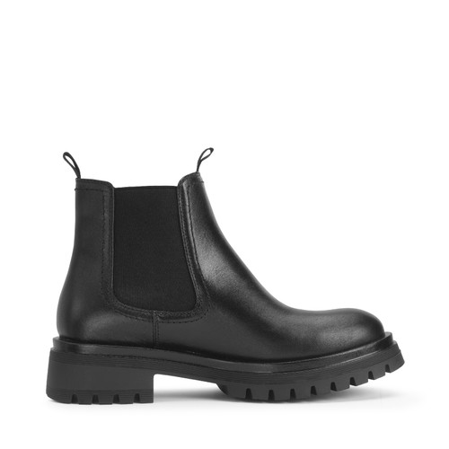 Start-Rite London, Black leather girls slip-on Angry Angels Chelsea boots 3544_7