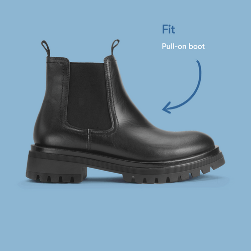 Start-Rite London, Black leather girls slip-on Angry Angels Chelsea boots 3544_7