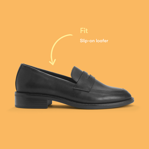 Start-Rite Milan, Black leather slip-on school loafer shoes 3545_7