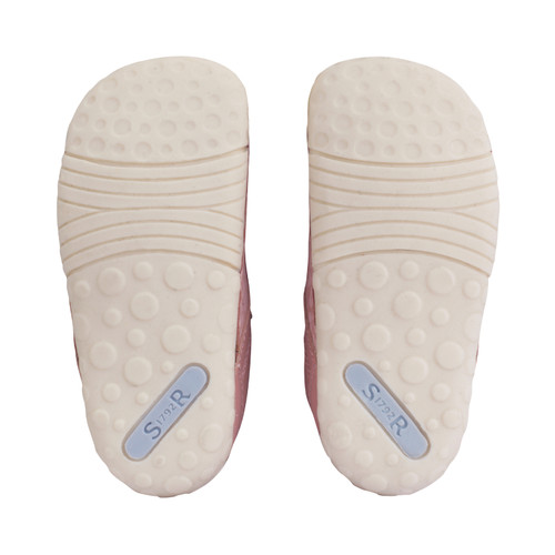 Start-Rite Little Smile, Dusky pink leather/nubuck leopard girls rip-tape pre-walkers 0823_26