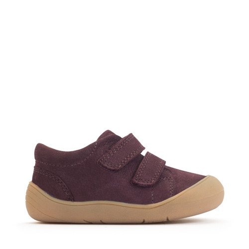 Start-Rite Scoot, Burgundy nubuck rip-tape closed baby first walking booties 0852_8