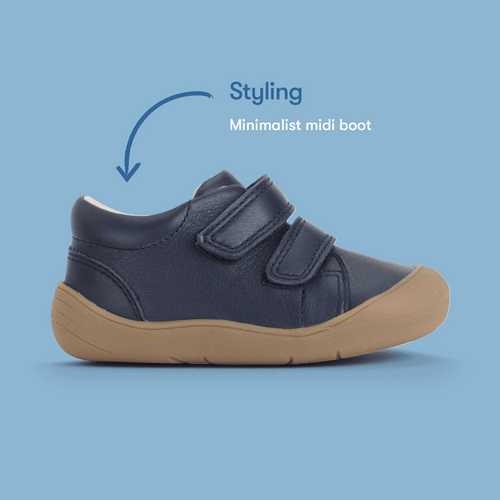 Start-Rite Scoot, Navy leather rip-tape closed baby first walking shoes 0852_9