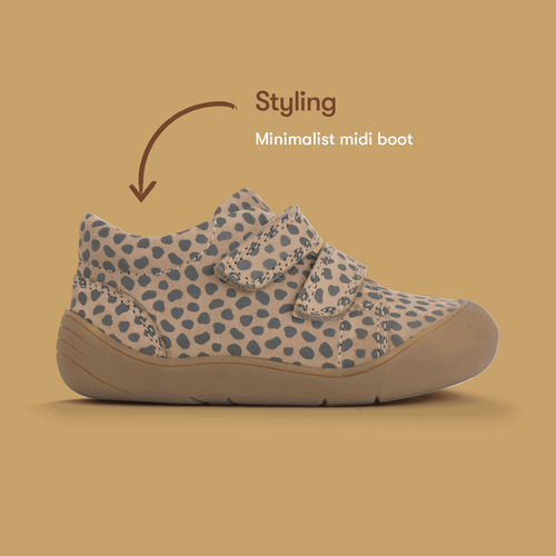 Start-Rite Scoot, Taupe nubuck splash rip-tape closed baby first walking midi boots 0852_4