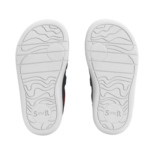 Start-Rite Playhouse Star, Navy/multi leather rip-tape first walking shoes 0854_19