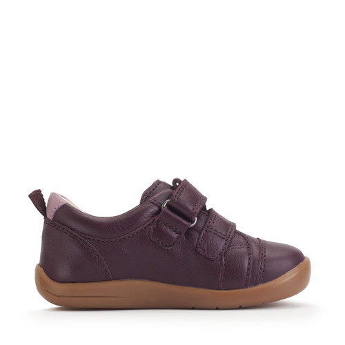 Start-Rite Playhouse Star, Burgundy leather/cherry patent rip-tape girls first walking shoes 0854_8