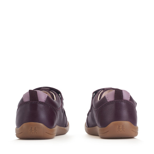 Start-Rite Playhouse Star, Burgundy leather/cherry patent rip-tape girls first walking shoes 0854_8