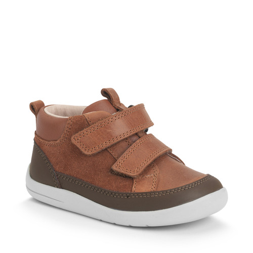 Rove, Tan leather/suede kids rip-tape first casual boots