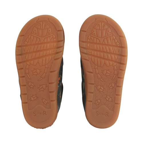 Start-Rite Tickle Star, Dark green leather/nubuck camo rip-tape pre-school casual shoes 1761_5