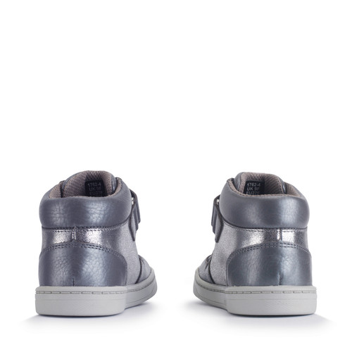Start-Rite Orbit Star, Slate grey pearlised leather girls rip-tape casual boots 1765_4