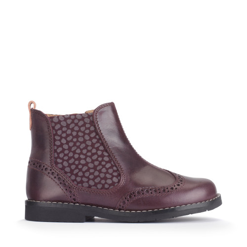Start-Rite Bramble, Burgundy leather girls zip-up Chelsea boots 1751_8