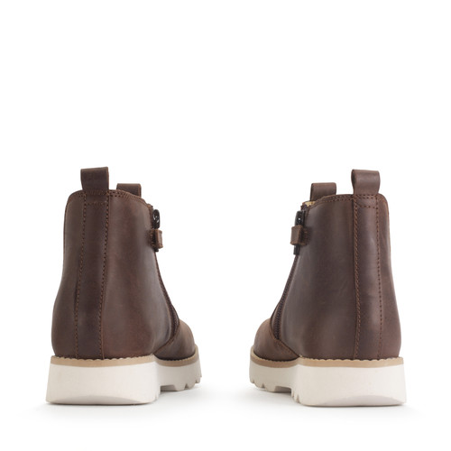 Start-Rite Carnaby, Brown leather kids slip-on boots 1763_0