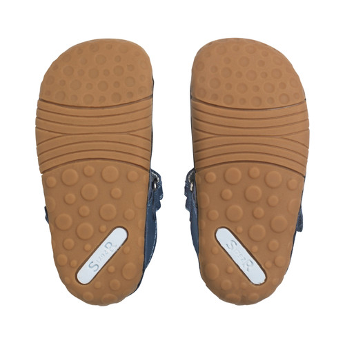 Start-Rite Squish, Denim blue nubuck/leather babies T-bar pre-walker shoes 0858_2