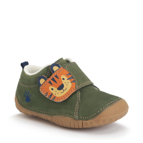 Start-Rite Cub, Khaki nubuck tiger rip-tape closed pre-walkers 0859_5