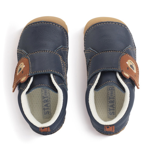 Start-Rite Bear Hug, Pine bark leather/nubuck bear rip-tape pre-walkers 0824_19