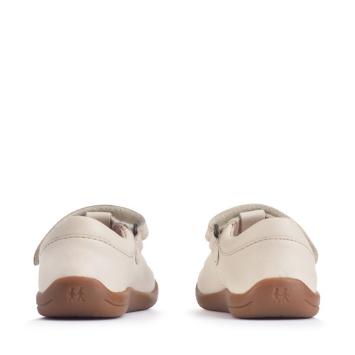 Start-Rite Eternal, Cream leather girls rip-tape T-bar first walking shoes 0850_14