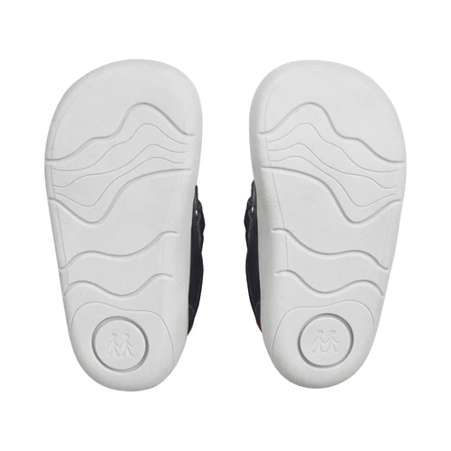 Start-Rite Duel, Navy/multi leather casual rip-tape first walking trainers 0851_9