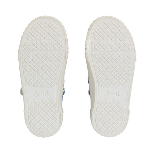 Lemonade, Denim blue gingham canvas single bar rip-tape canvas shoes 6210_2