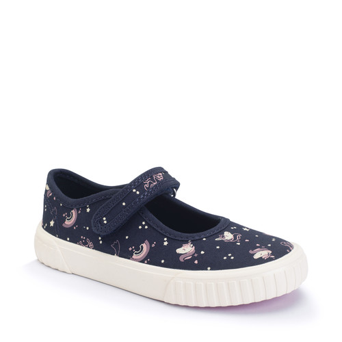 Lemonade, Navy unicorn canvas canvas single bar rip-tape canvas shoes 6210_9