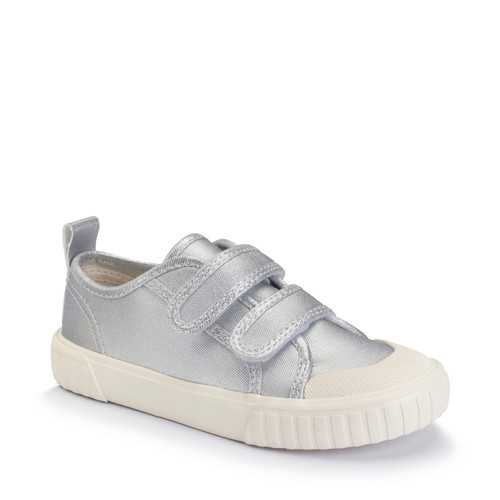 Start-Rite Tide, Tide, Silver canvas kids closed rip-tape canvas shoes 6214_4
