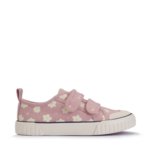 Start-Rite Tide, Tide, Dusky pink flower canvas kids closed rip-tape canvas shoes 6214_6