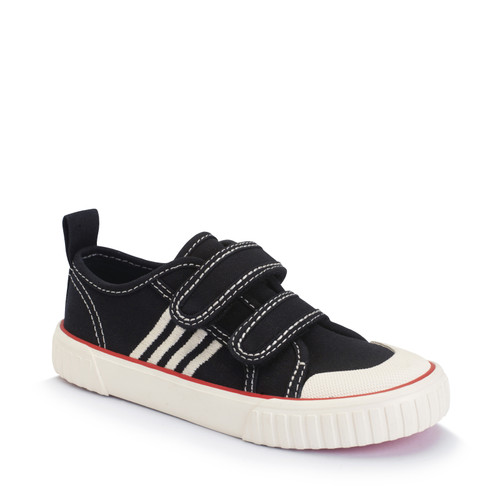 Start-Rite Tide, Tide, Black/white canvas kids closed rip-tape canvas shoes 6214_7