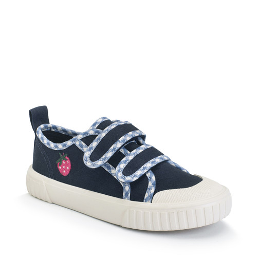 Start-Rite Tide, Tide, Navy strawberry canvas kids closed rip-tape canvas shoes 6214_9