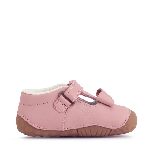 Start-Rite Wiggle, Dusky pink leather baby girls t-bar pre-walker shoes 0765_26