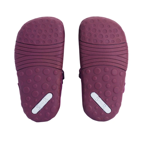 Start-Rite Squish, Berry nubuck mouse girls T-bar rip-tape pre-walker shoes 0858_8