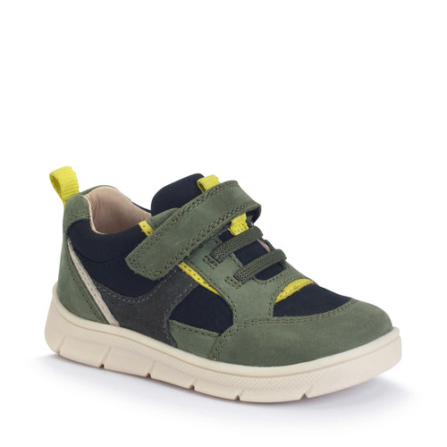 Start-Rite Stride, Khaki nubuck mix rip-tape pre-school casual kids trainer shoes 0862_5