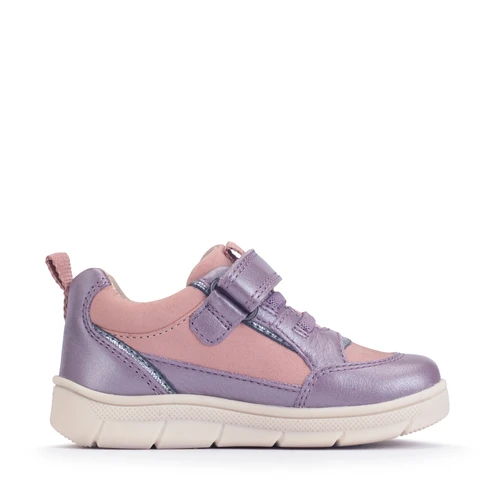 Start-Rite Stride, Mauve/silver nubuck mix girls rip-tape pre-school casual trainer shoes 0862_6