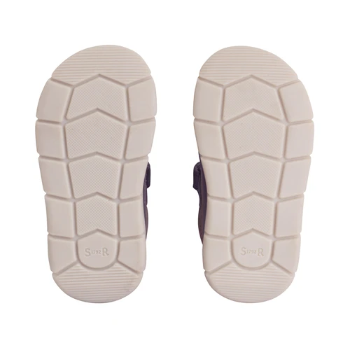 Start-Rite Stride, Mauve/silver nubuck mix girls rip-tape pre-school casual trainer shoes 0862_6