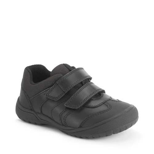 Start-Rite Action, Black leather boys tough rip-tape school shoes 1792_7