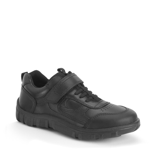 Start-Rite League, Black leather boys rip-tape casual school shoes 2846_7