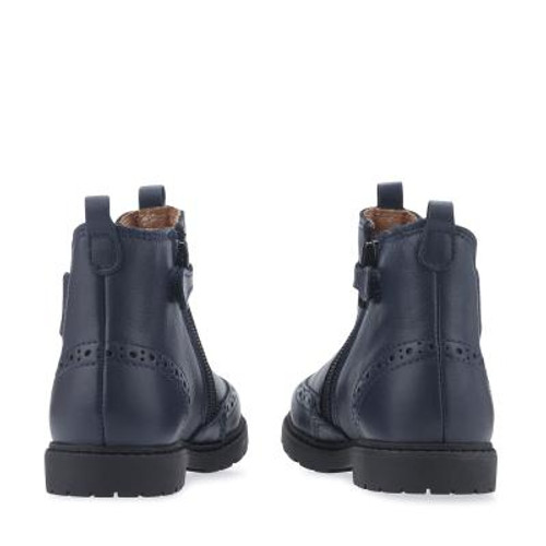 tegnebog gentage Overskyet Chelsea, Navy blue leather/floral girls zip-up ankle boots - Start-Rite  Shoes Limited