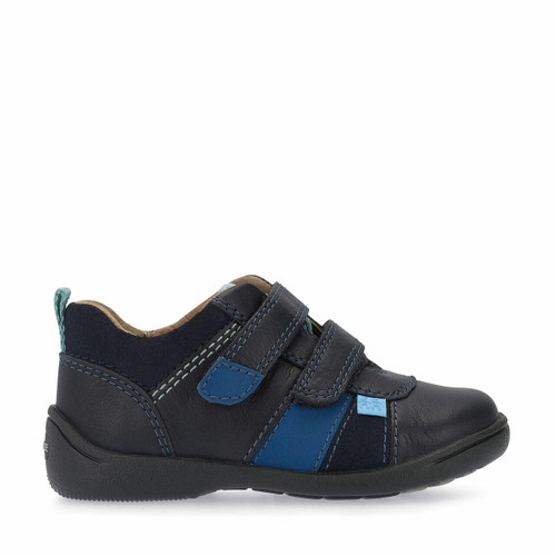 Start-Rite Grip, Navy leather boys rip-tape first walking shoes 1472_9