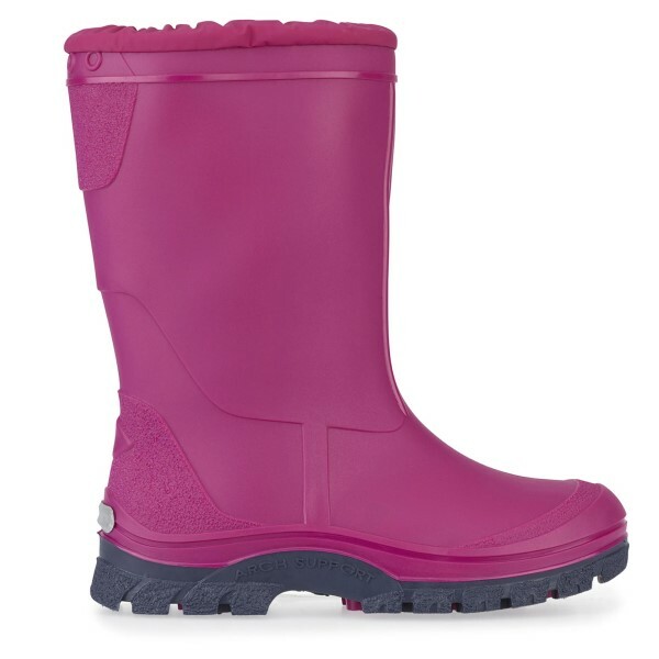 Pink girls snow boot with elasticated top