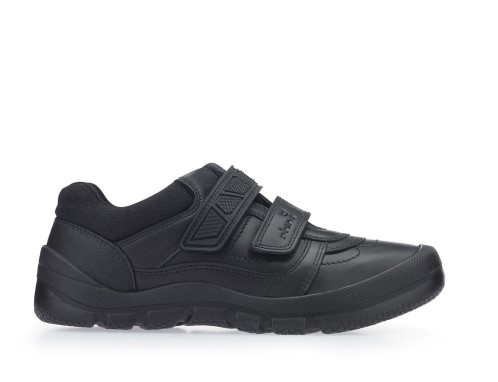 Black boys riptape school shoe