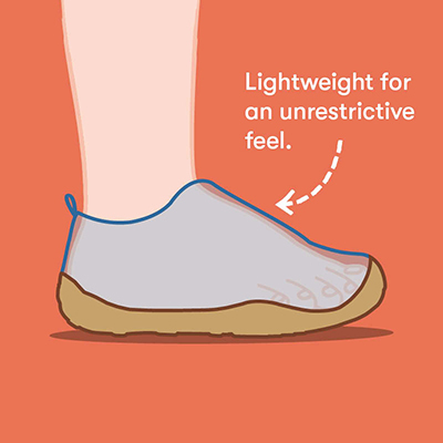 Illustration of child's foot in Start-Rite barefoot shoe focusing on the sole
