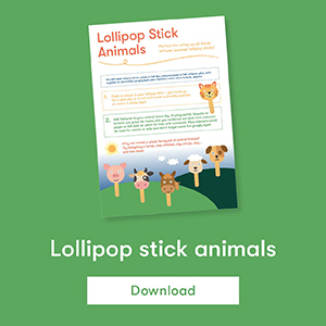 Lollipop stick animals