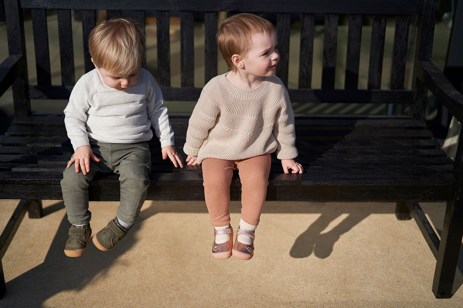 Boy and Girl on Bench