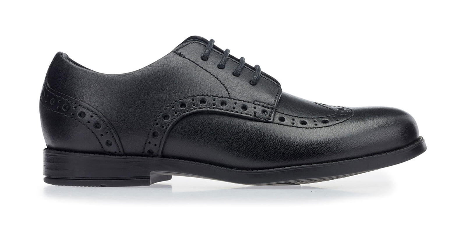 brogue black leather