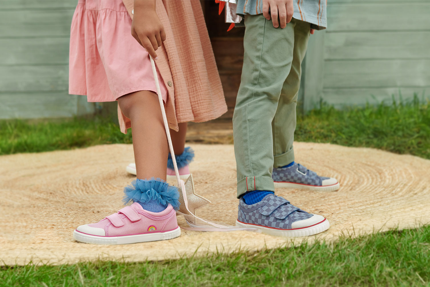 Girl and boy wearing Start-Rite canvas shoes