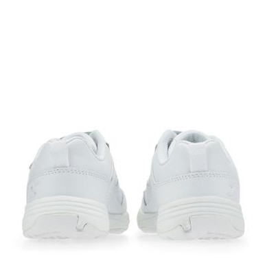 Meteor, White leather rip-tape school trainers