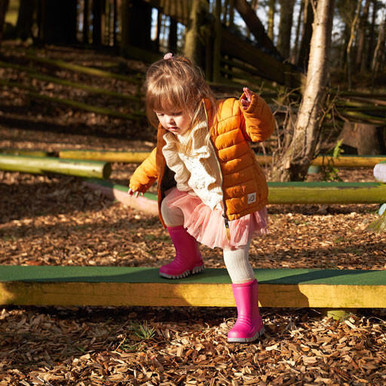 Start-Rite Shoes Baby Mudbuster, Pink Girls Slip-on Waterproof Wellies