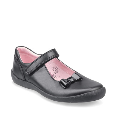 Giggle, Black leather girls rip-tape school shoes