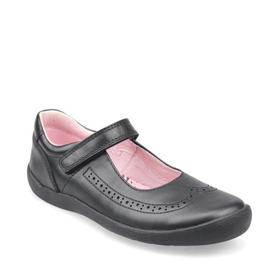 Spirit, Black leather girls rip-tape school shoes