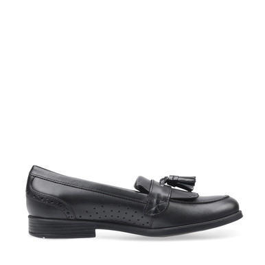 Sketch, Black leather slip-on school shoes